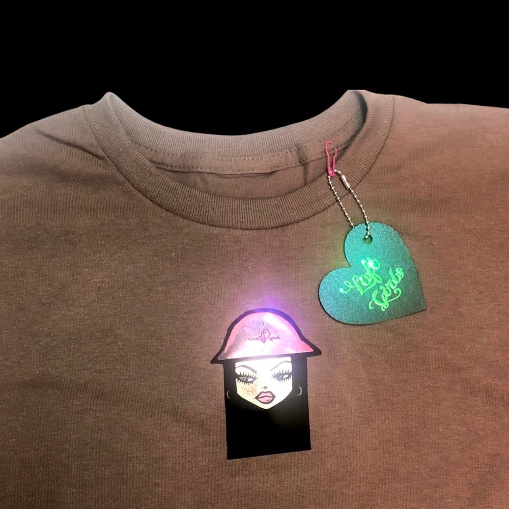 Lofi Girls Holographic Premium Vinyl Custom Design Shirt